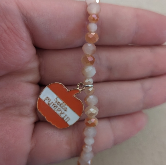 Handmade Hello Pumpkin Fall Bracelet - Picture 4 of 4